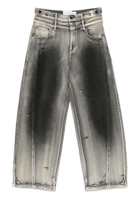 Black washed-effect jeans Feng chen wang - men